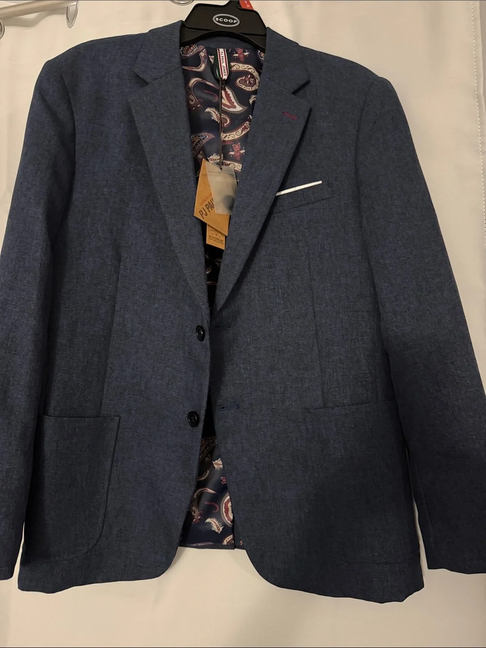Men's Blue Sport Coat - PJ PAUL JONES Mens Blazer Casual Sport Coat